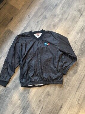 Toys R Us Employee Wind Breaker New with Tags Size L Black With Fleece Lining